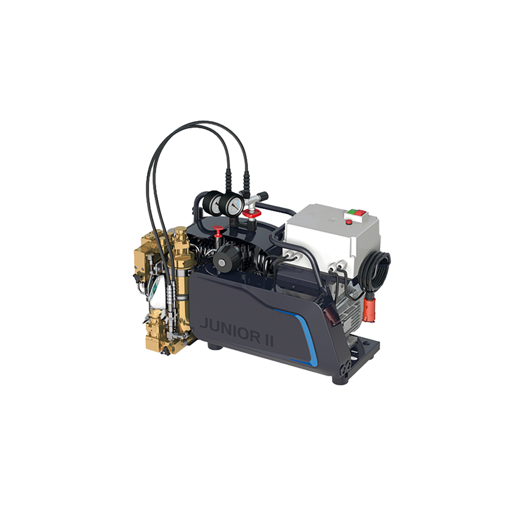 BAUER JUNIOR II W With Auto Condensate Drain & Tank W/ 2 x Fill Hoses