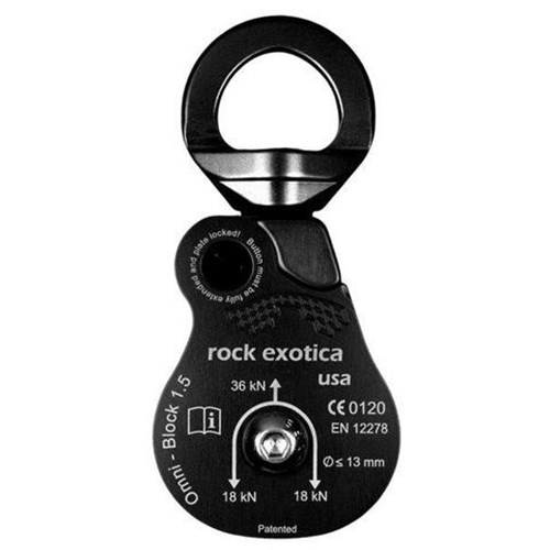 Rock Exotica P51 B Omni-Block 1.5-Inch Single Pulley - Black