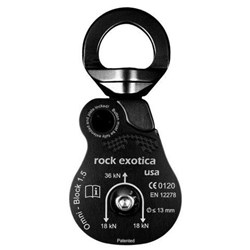 Rock Exotica P51 B Omni-Block 1.5-Inch Single Pulley - Black