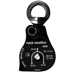 Rock Exotica P53 B Omni-Block 2.0-Inch Single Pulley - Black