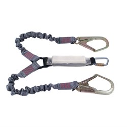 Twin Tail Elasticated Absorber Lanyard