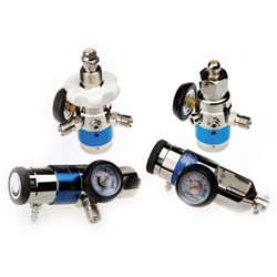 O-Two Regulator Brass QMRS to suit BG4 Cylinder W/21 1 x Hansen Coupler therapy flow