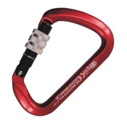 Big D Alloy Screw Gate Karabiner Red